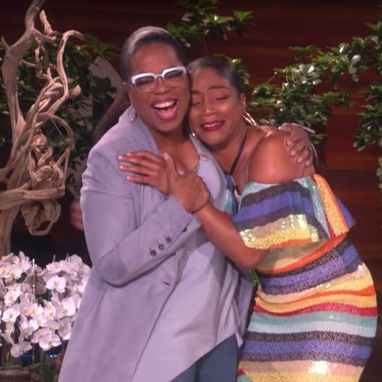 Tiffany Haddish and Oprah Winfrey on The Ellen Show 2018