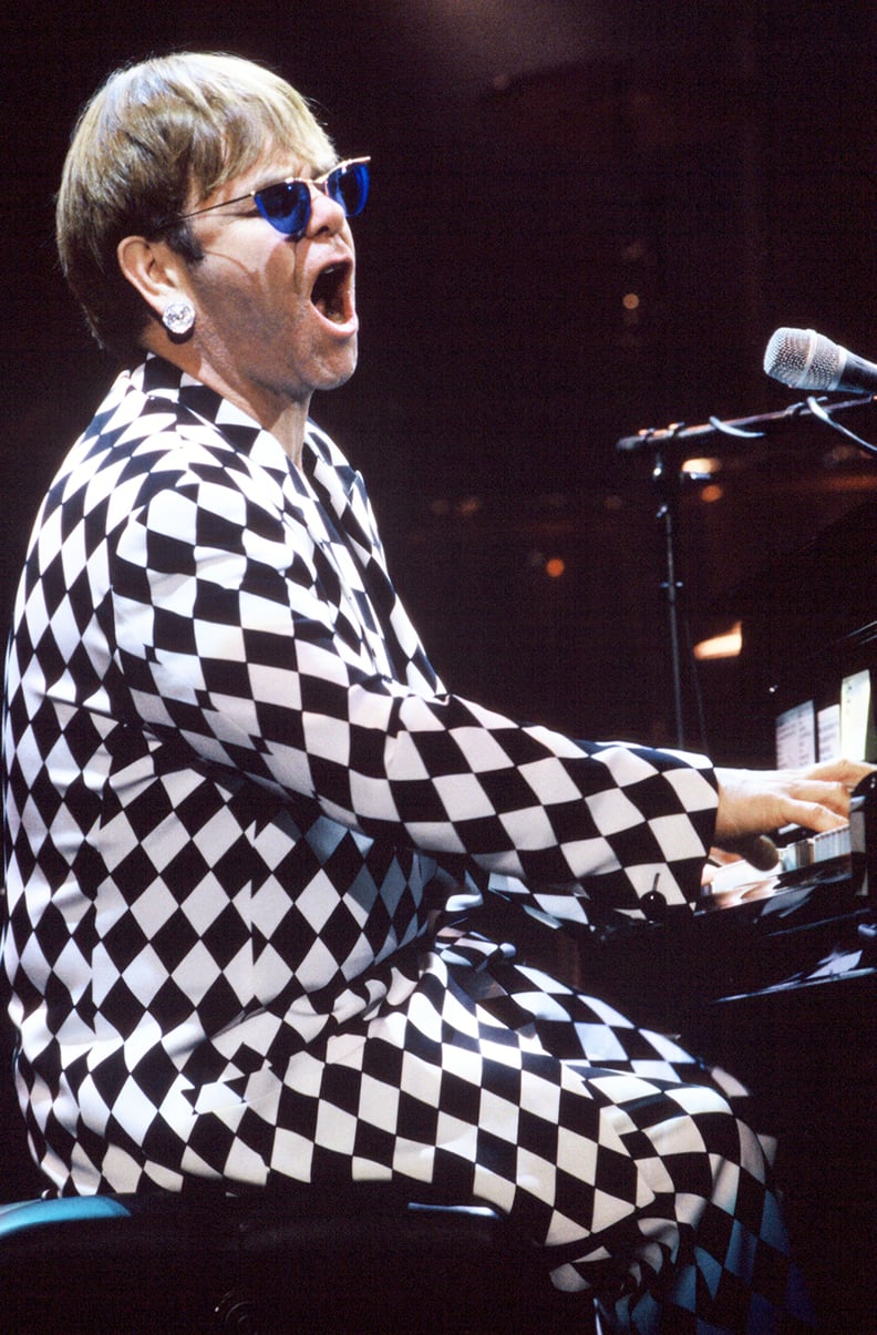 Elton John's Checkered Suit in 1995
