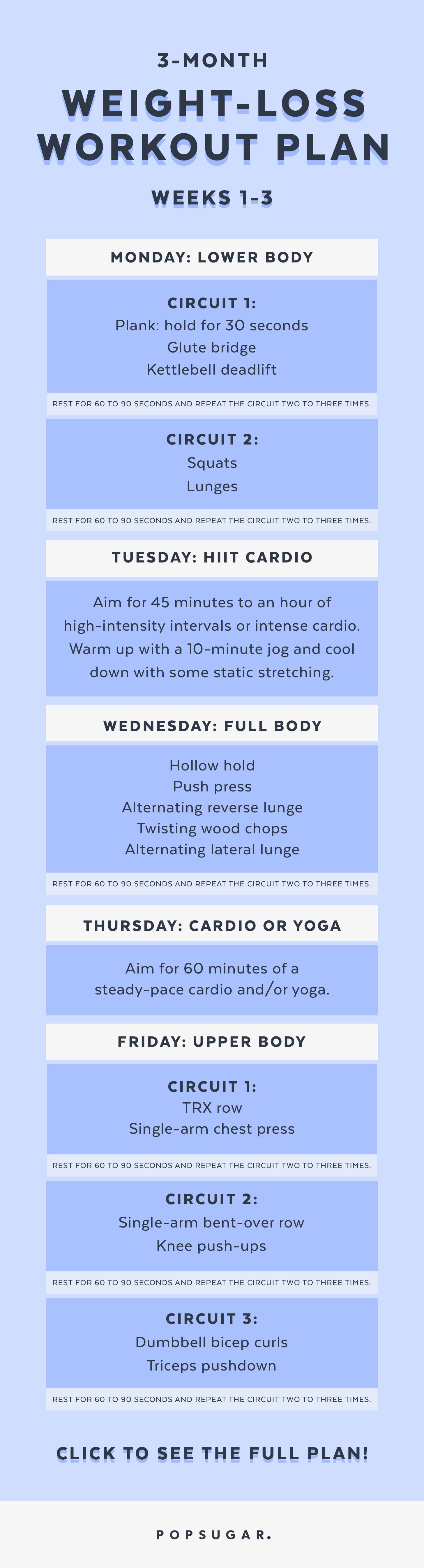 3 week workout plan to lose weight