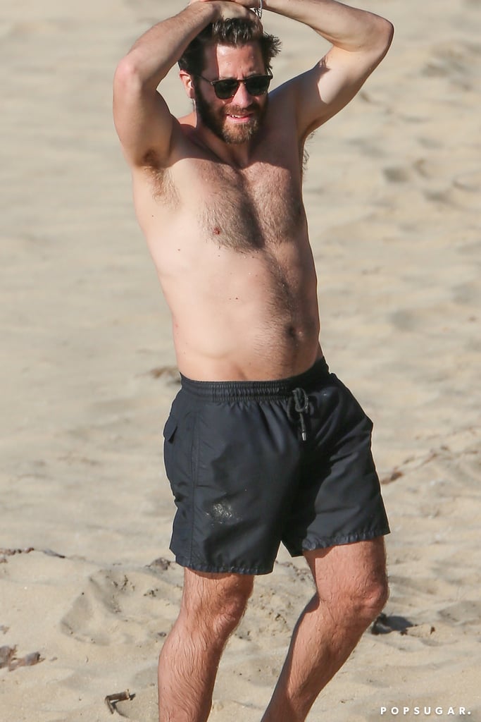 Jake Gyllenhaal has been living it up in St. Barts with his longtime pal, Greta Caruso, over the past couple of weeks, and on Wednesday, the Nocturnal Animals actor put his shirtless physique on display once again when he hit the beach. Sporting black trunks, Jake went for a quick swim in the ocean before making his way back to the sand, where he chatted on the phone. Two days later, Jake returned to the beach and was spotted snorkeling in the ocean with Greta. It's safe to say that Jake's new year is off to a great start!

    Related:

            
                            
                    These Photos of Jake Gyllenhaal Surfing in St. Barts Are Oddly Fascinating
                
                            
                    44 Pictures of Jake That Will Have You Saying "Gyllenhaal-elujah!"