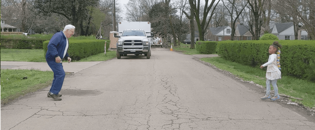Grandpa Dancing With Granddaughter Across the Street | Video