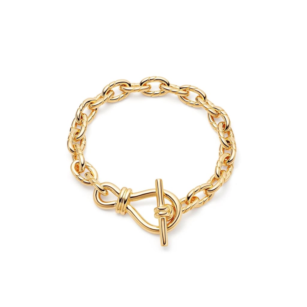 Missoma Gold Twisted Link T-Bar Chain Bracelet