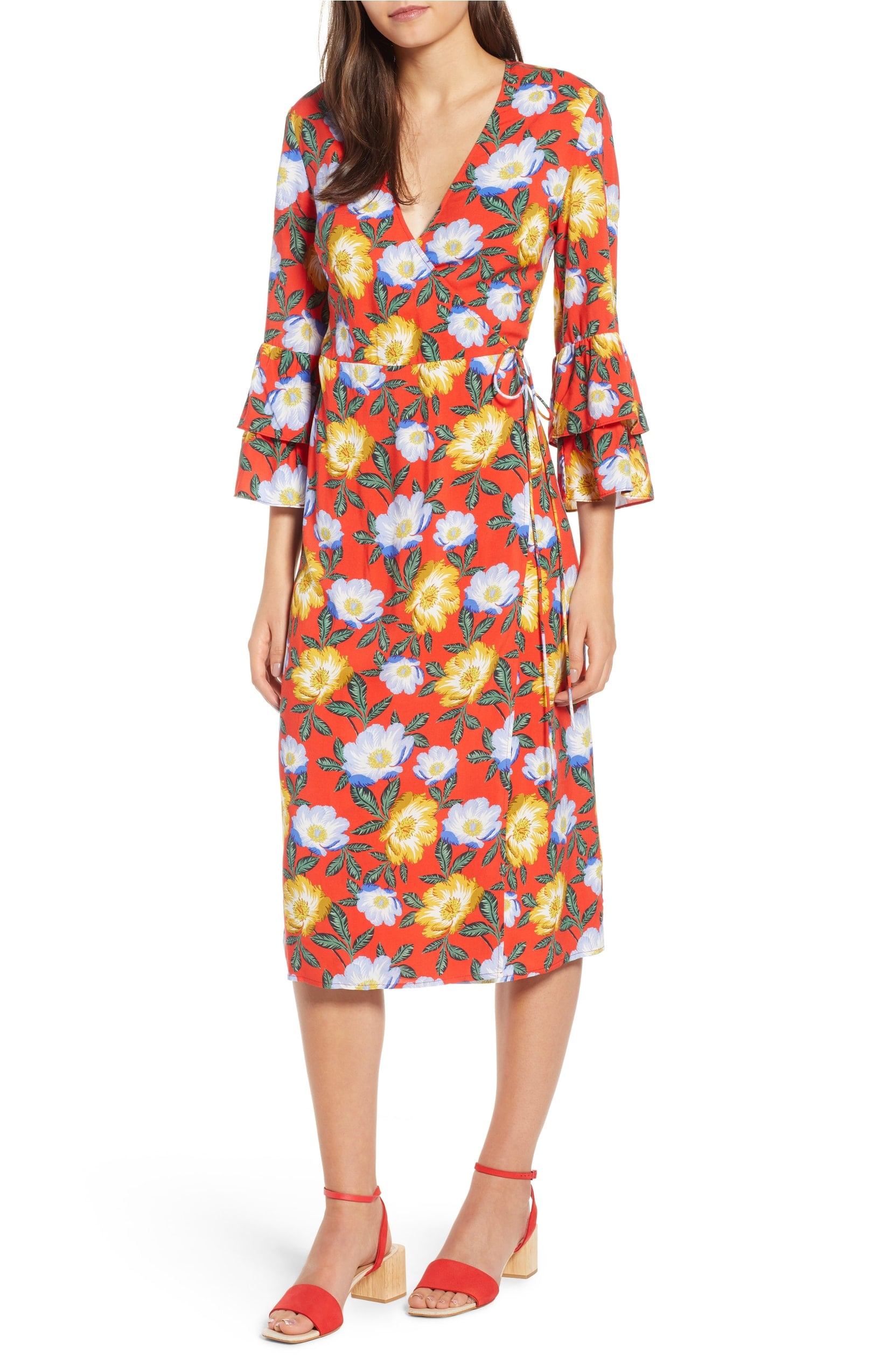 The Fifth Label Reunion Floral Wrap Dress | Orange Is ...