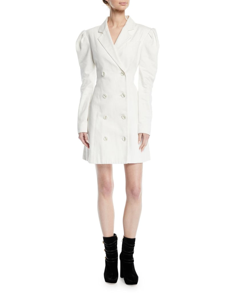 Maggie Marilyn Leap Of Faith Puff-Sleeve Cotton Blazer Dress