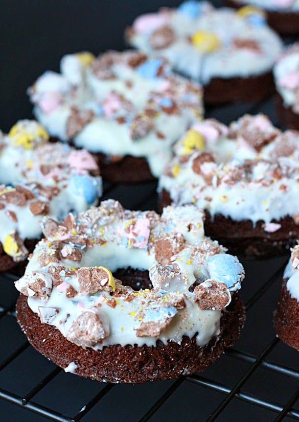 Baked Cadbury Egg Doughnuts