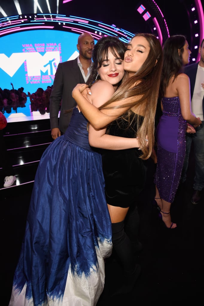 Ariana Grande and Camila Cabello at the 2018 MTV VMAs