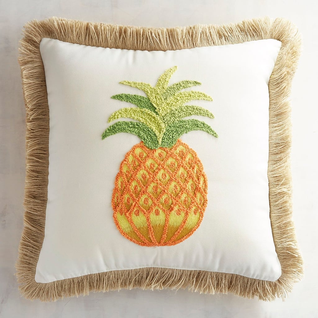Pineapple Embroidered Pillow