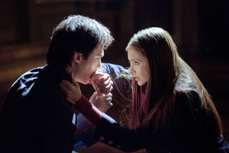 Oh look, another intense moment for Elena and Damon.