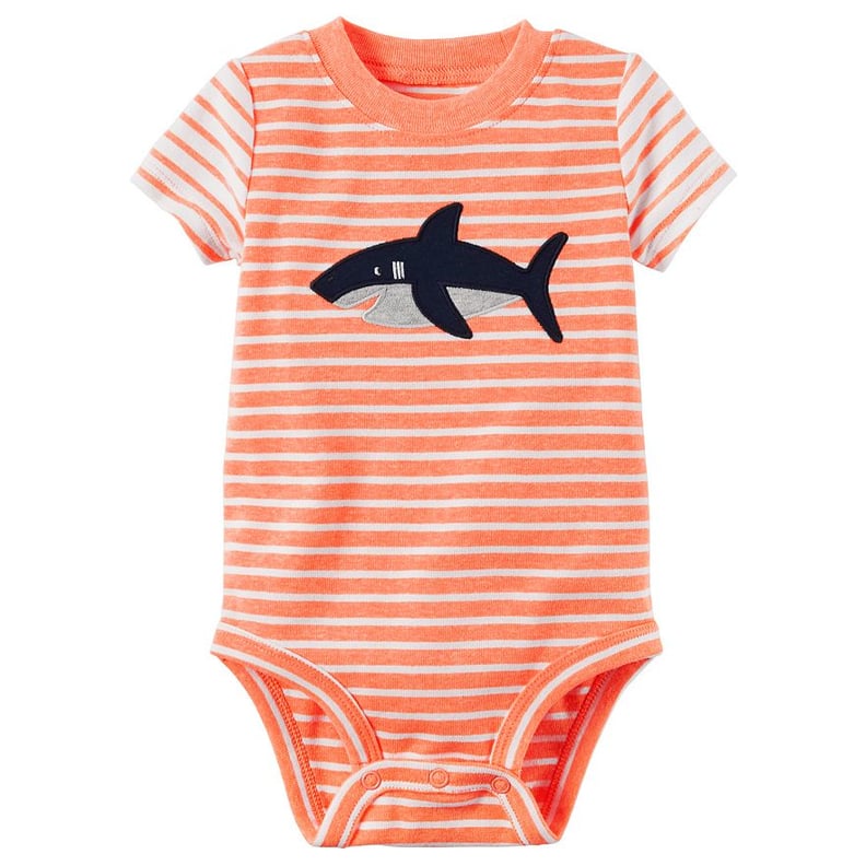 Carter's Baby Boy Striped Shark Bodysuit