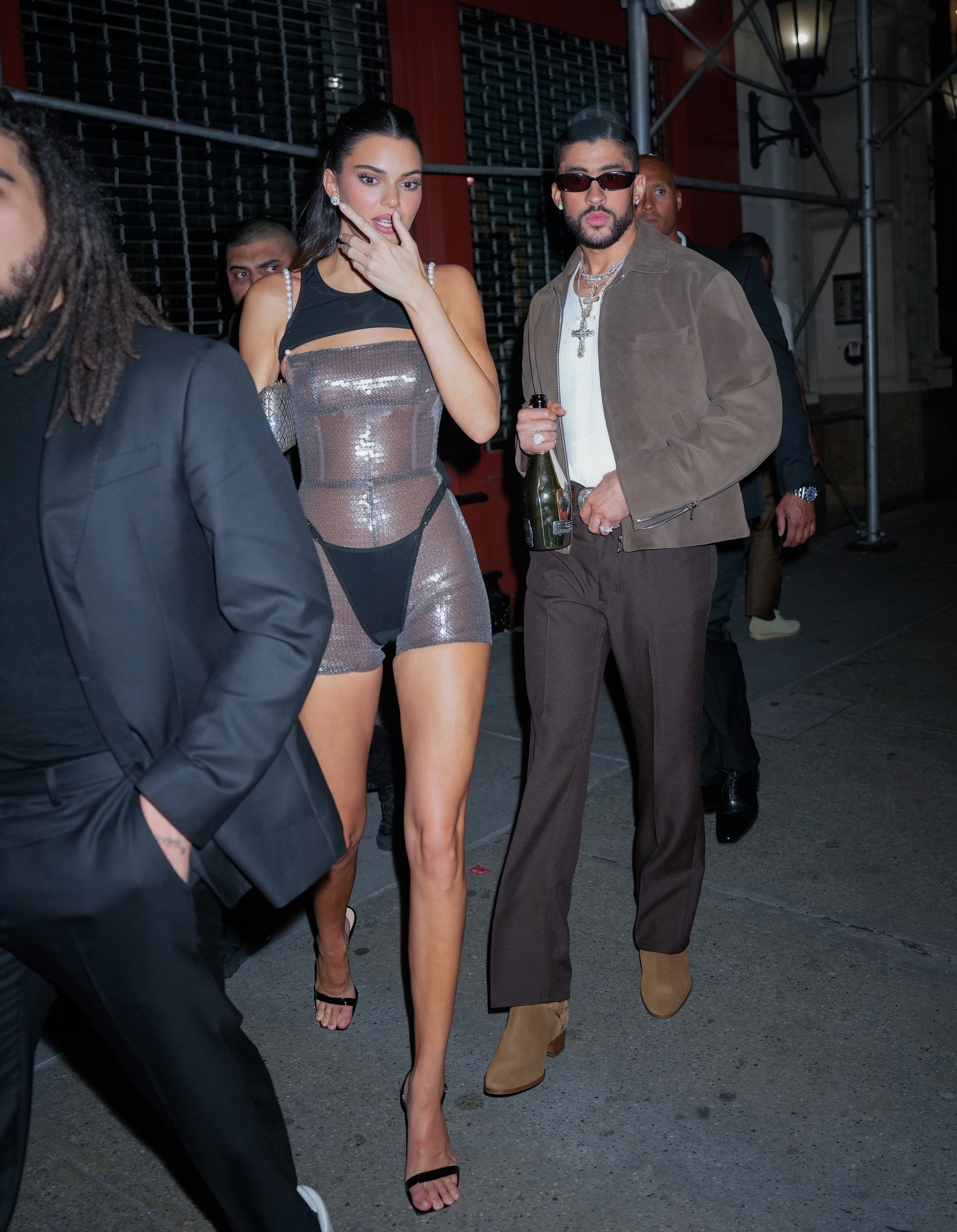 Kendall Jenner Wears Visible Thong Trend in Matching Pink Outfit