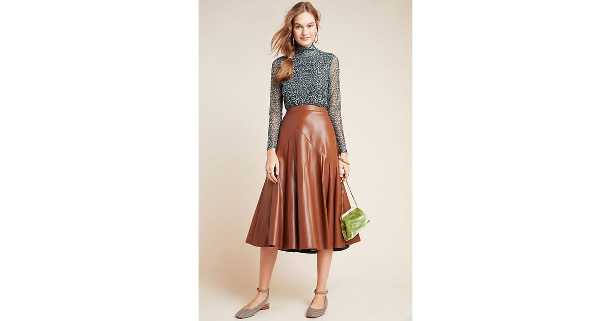 Mariska faux leather hot sale midi skirt