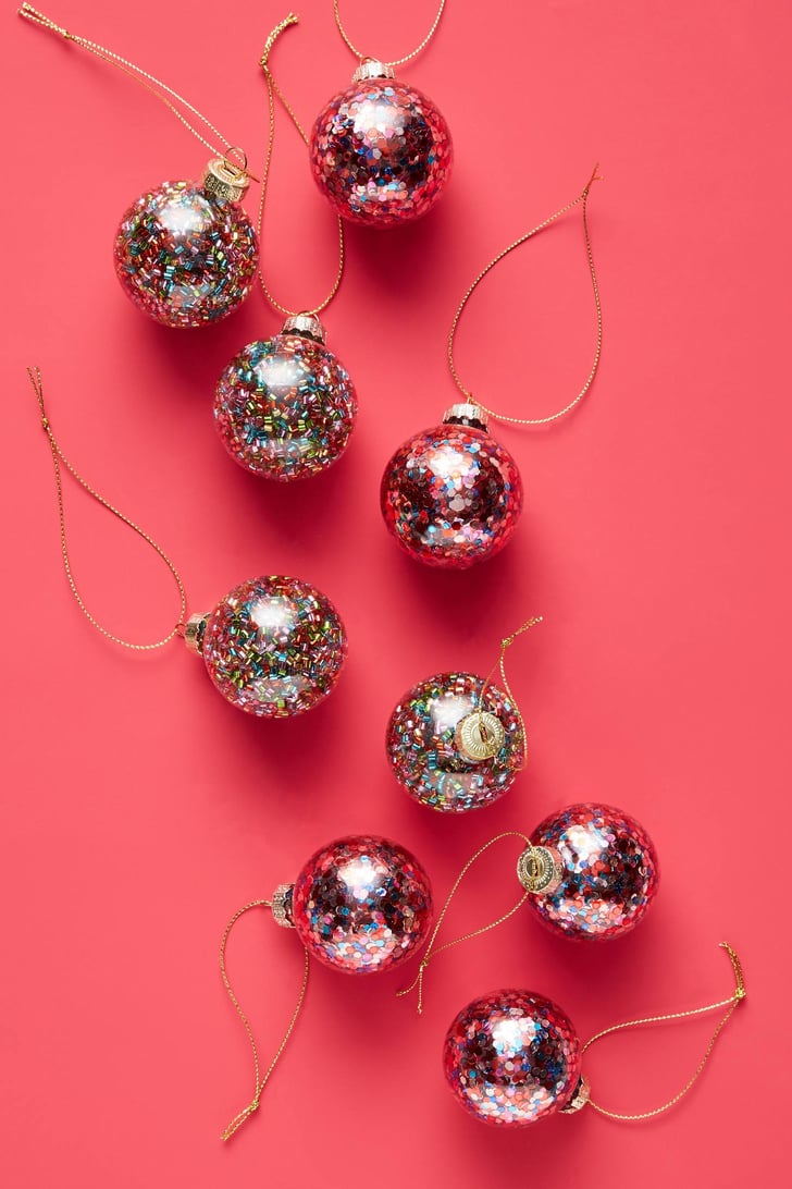 Confetti Ornaments, Set of Nine Anthropologie Christmas Decorations