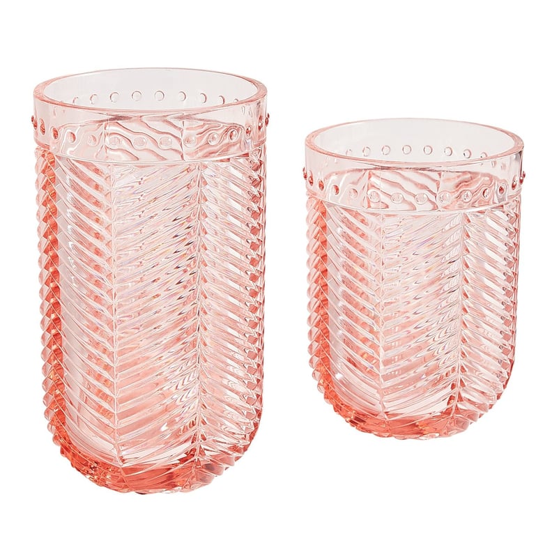 Textured Pink Acrylic Tumblers