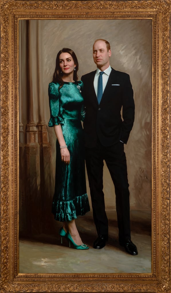 Kate Middleton's Green Portrait Gown Channels Princess Diana