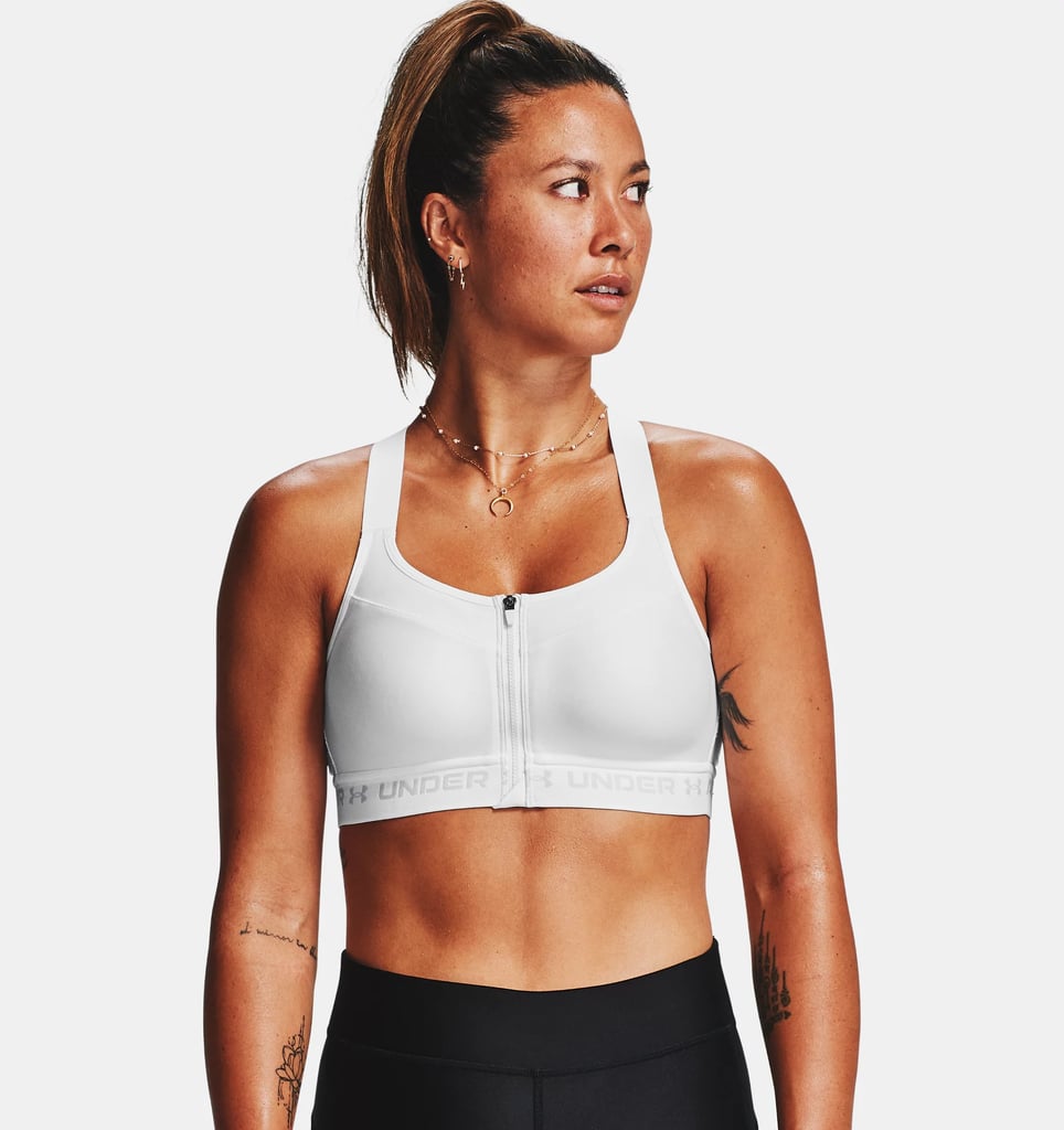 UA High Crossback Zip Sports Bra