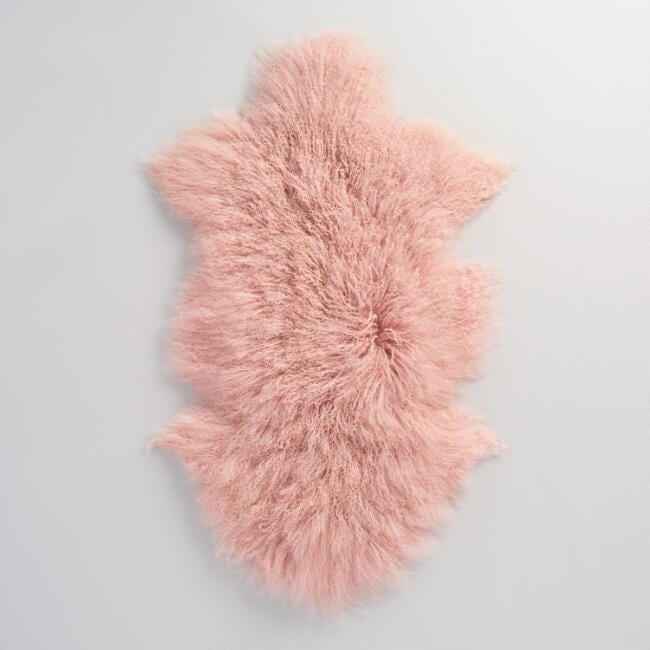 20"X 35" Mongolian Sheepskin Area Rug