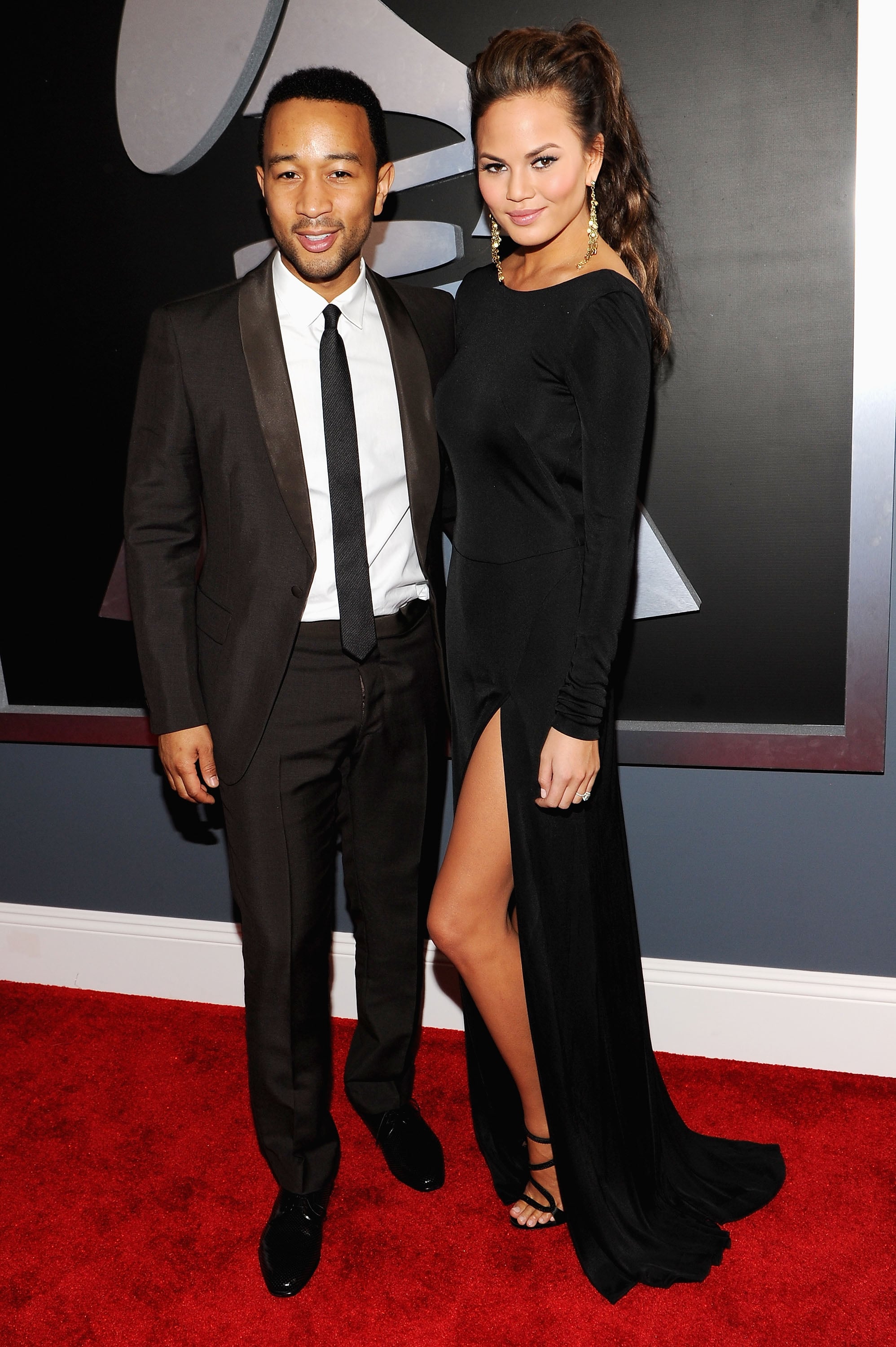 John Legend And Chrissy Teigen Nicki Carrie Katy And More Kick Off The Grammy Red Carpet In Style Popsugar Celebrity Photo 57