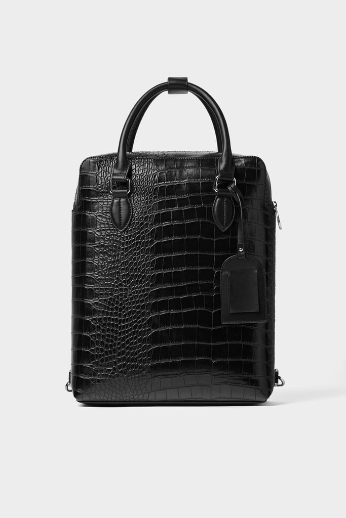 Zara Black Animal Embossed Bag