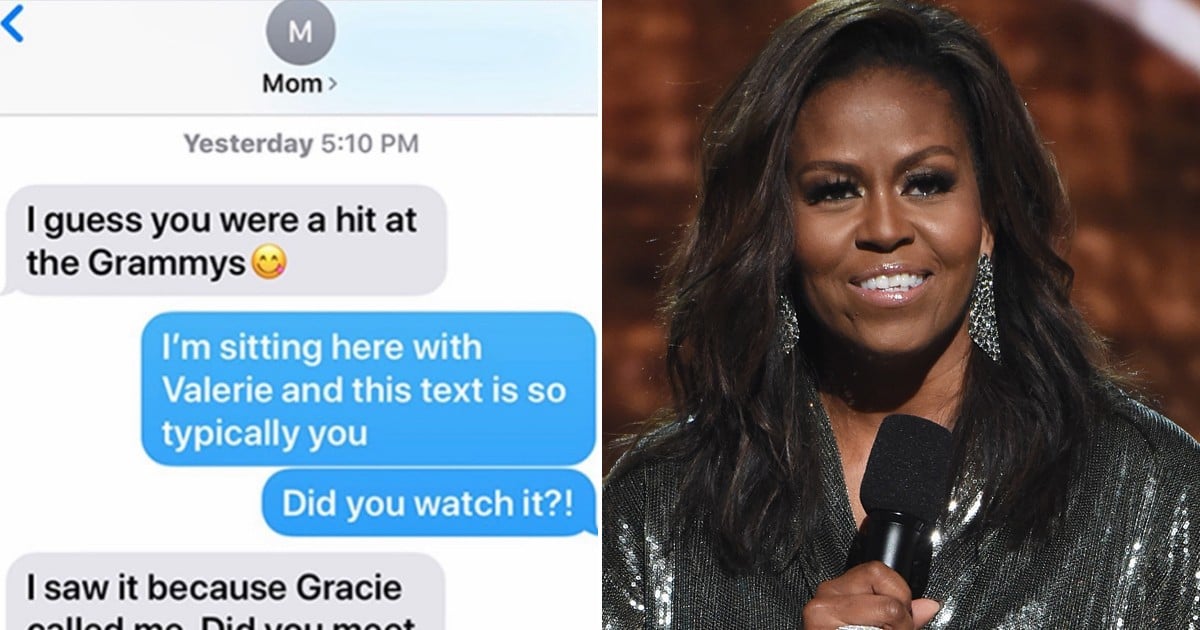 Michelle Obama S Text With Mom After The 2019 Grammys Popsugar Celebrity Australia