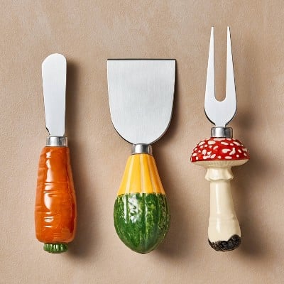 John Derian For Target Fall Vegetable Stoneware Cheese Knife Set
