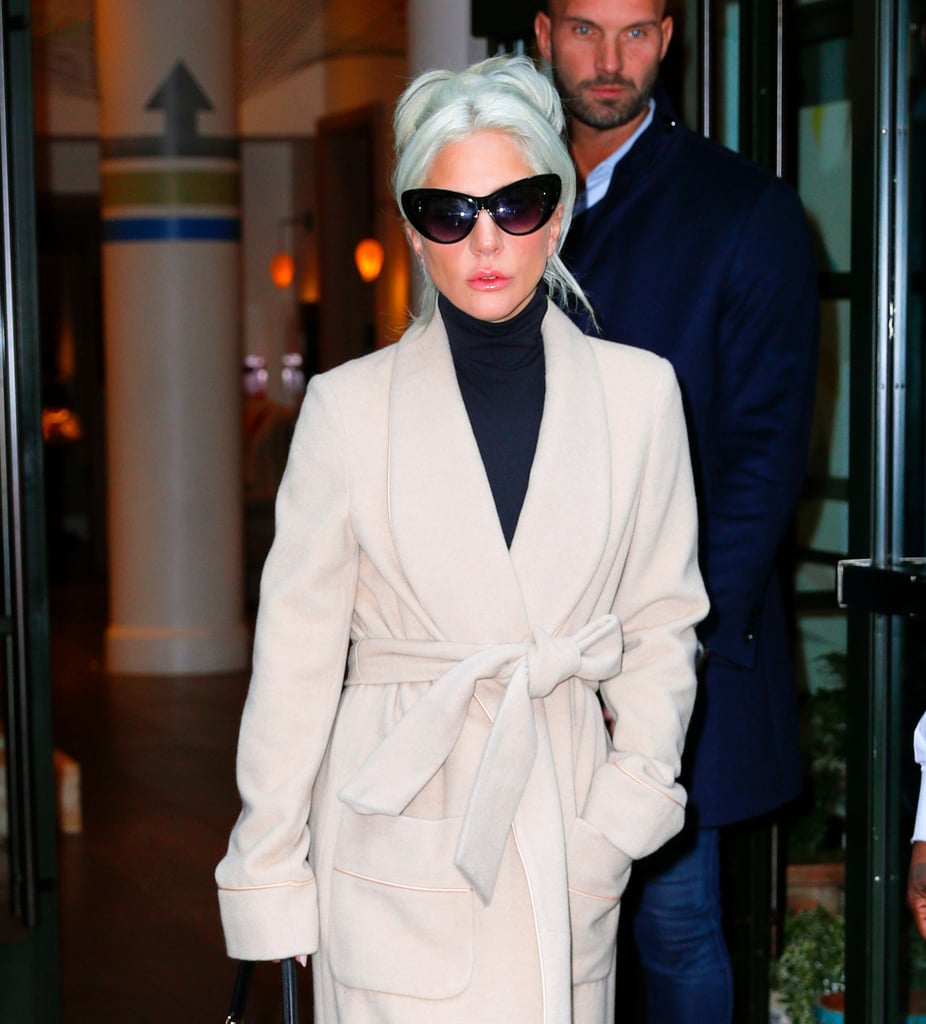 Lady Gaga Camel Coat by Gabriela Hearst January 2019
