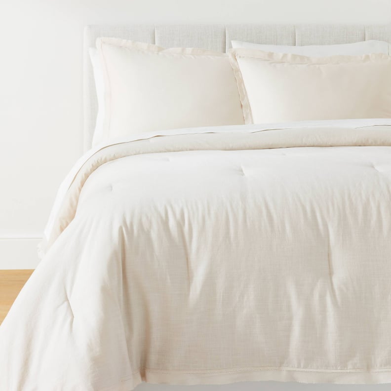For the Bedroom: Threshold Designed With Studio McGee Raw Edge Hemstitch Cotton Slub Comforter Set