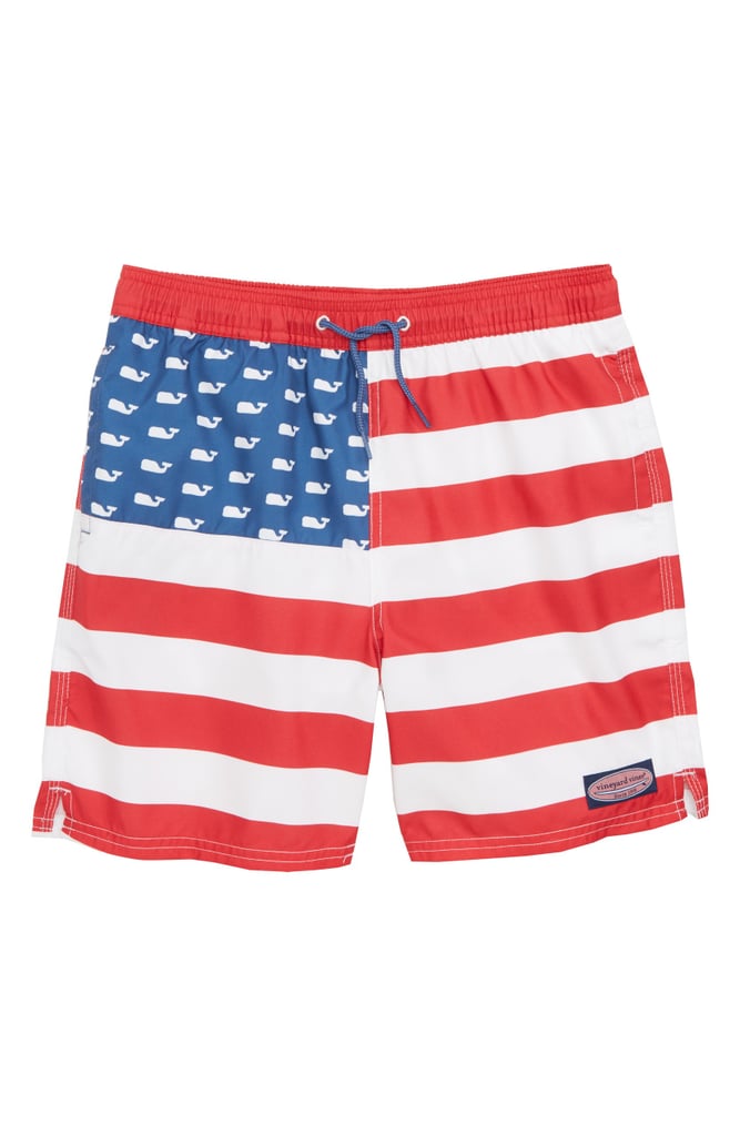 Vineyard Vines Chappy USA Flag Swim Trunks | Red, White, and Blue ...