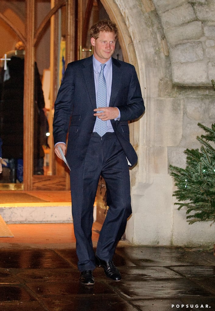Prince Harry suited up for church in London on Thursday.