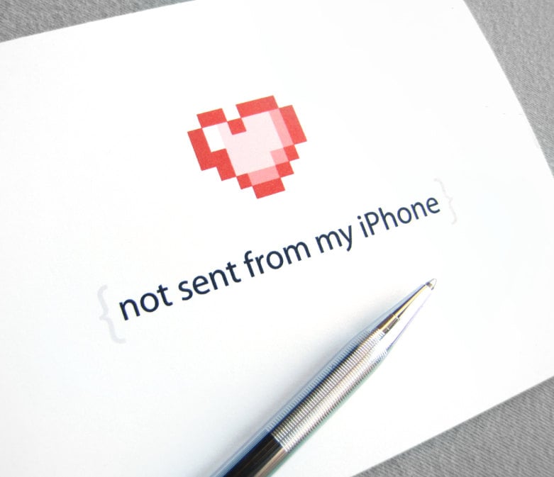 Electronic messages are a main form of communication these days, but take the time to unplug and send a sweet handwritten note ($4) this Valentine's Day.