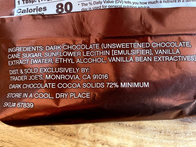 Trader's Joe's Dark Chocolate Chips Ingredients