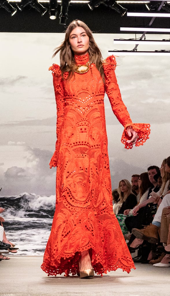 An Orange Lace Gown From the Zimmermann Runway at New York Fashion Week