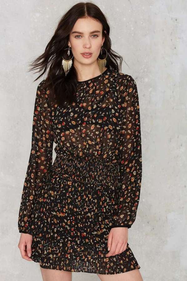Factory Pleat Yo Self Floral Dress ($68)