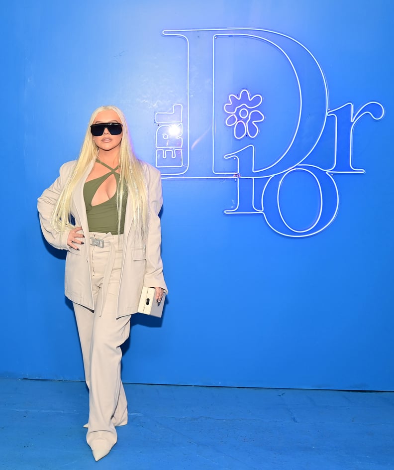 Christina Aguilera at the Dior Men's Spring 2023 Capsule Show