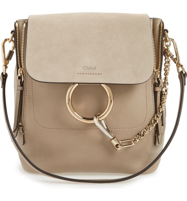 Chloé Small Faye Suede & Leather Backpack