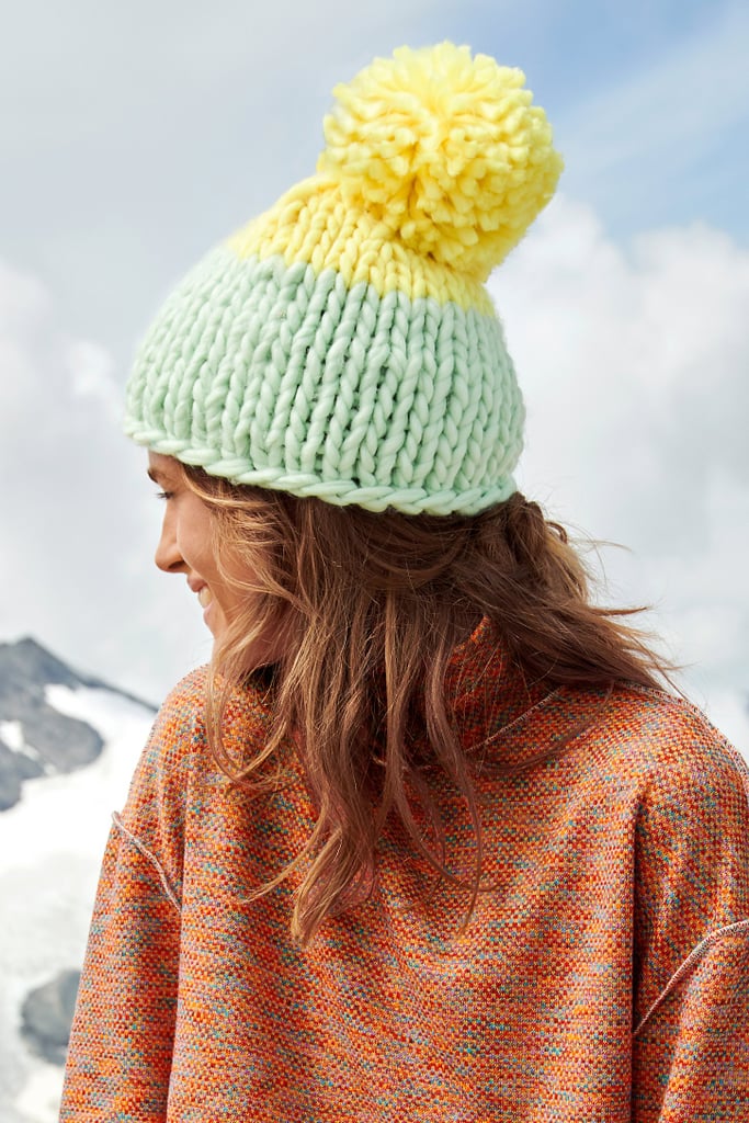 Cosy Up Colour Block Pom Beanie