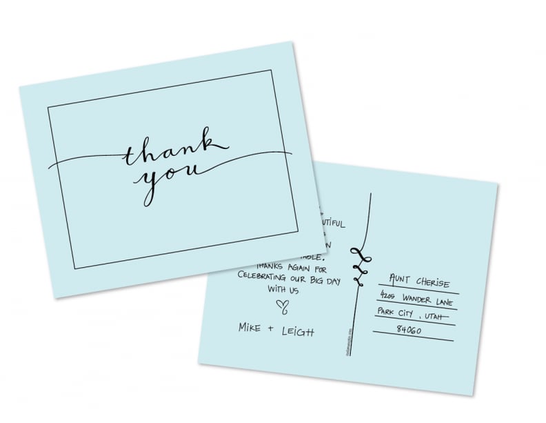 Sophisticated Thank You Postcard