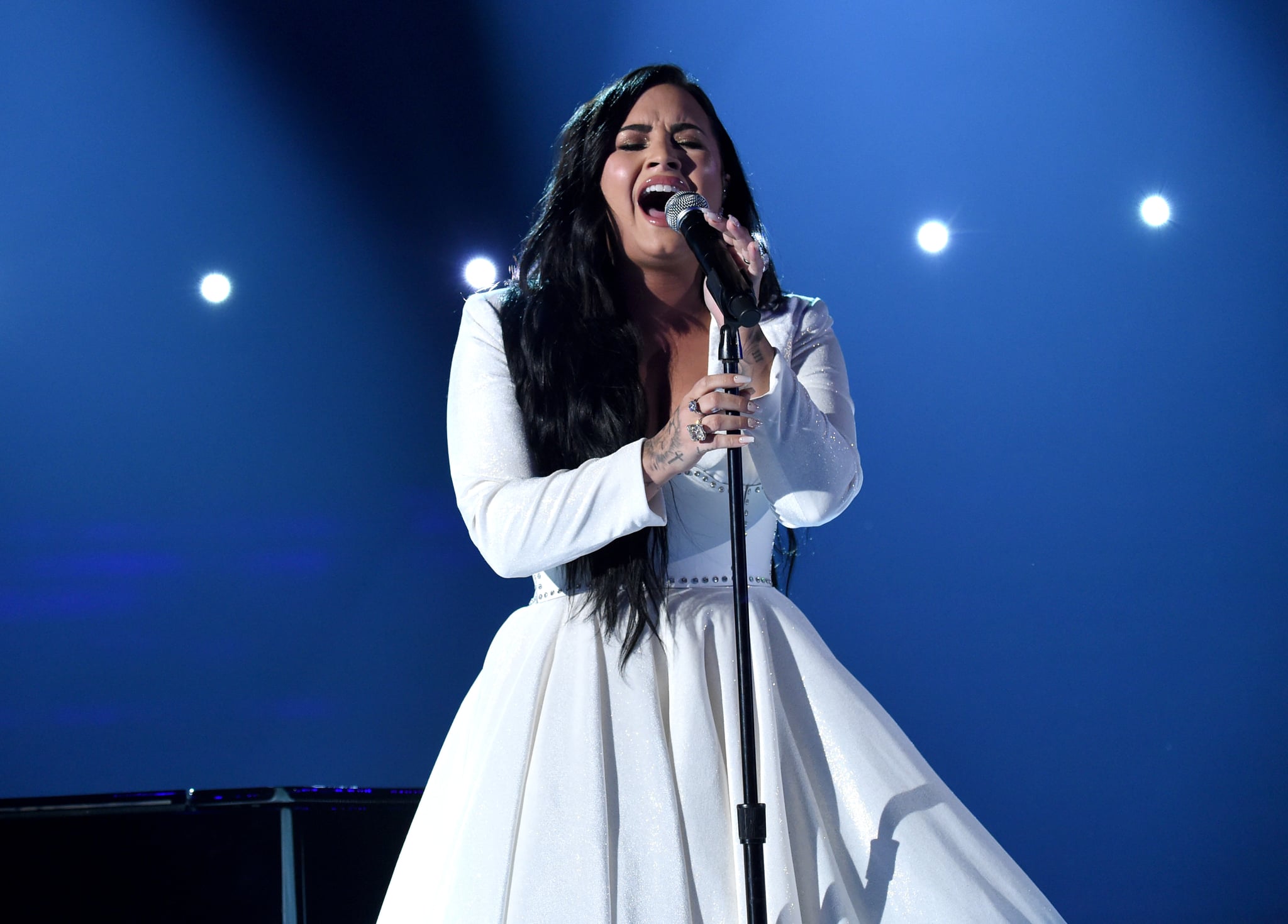 LOS ANGELES, CALIFORNIA - JANUARY 26: Demi Lovato performs at the 62nd Annual GRAMMY Awards on January 26, 2020 in Los Angeles, California. (Photo by John Shearer/Getty Images for The Recording Academy)