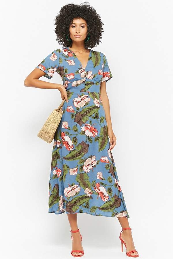 forever 21 blue and white dress