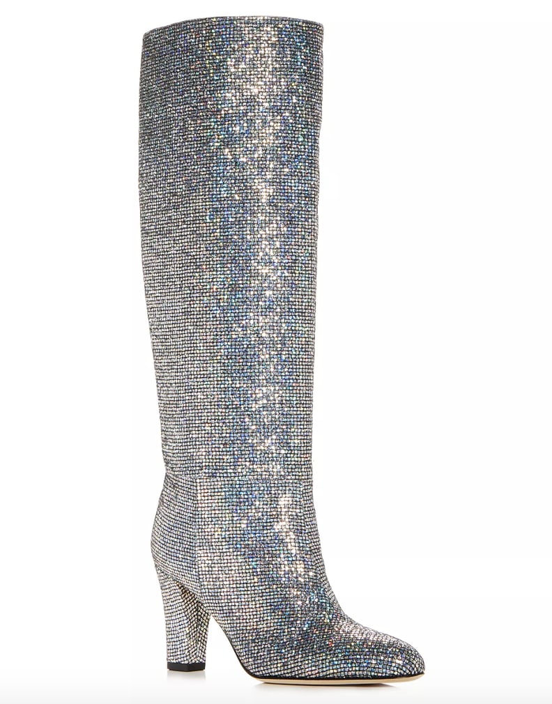 SJP by Sarah Jessica Parker Studio Glitter Pointed Toe High-Heel Boots