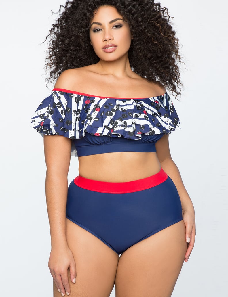 Eloquii Ruffle Top and High-Waisted Bottom