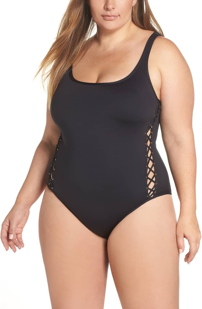 La Blanca Lace-Up Side One-Piece Swimsuit