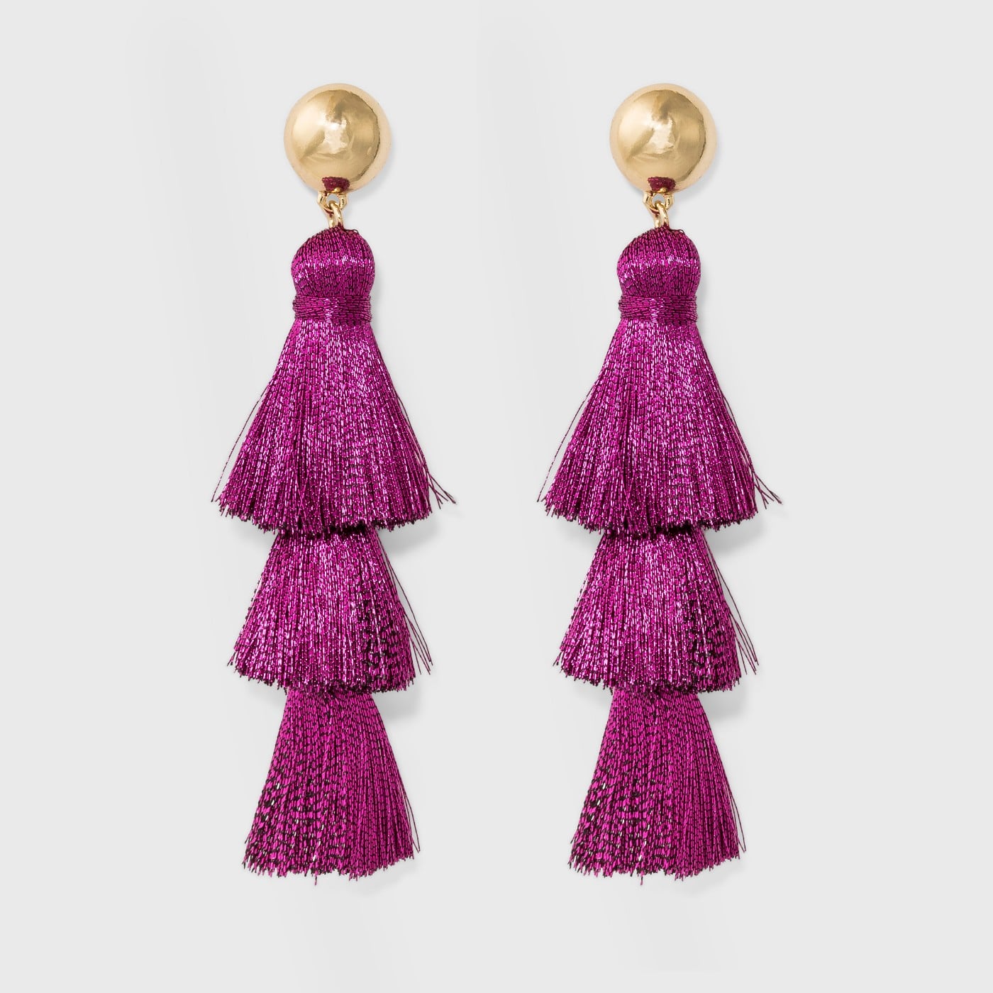 Baublebar pink tassel earrings outlet