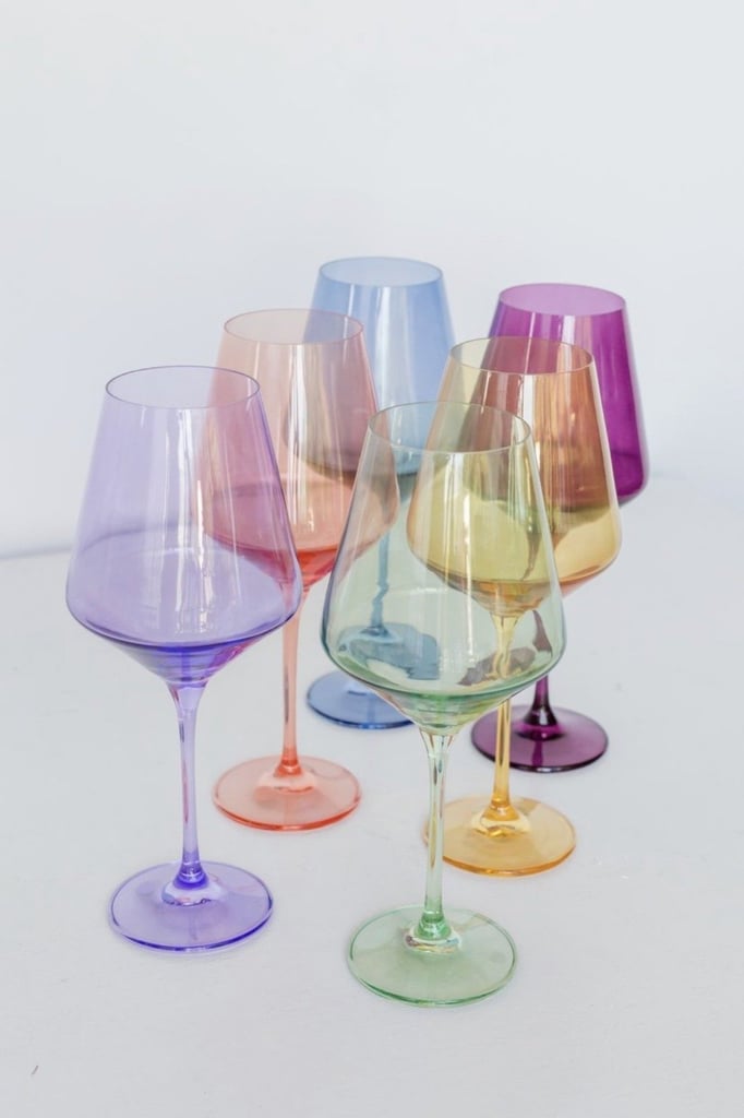 Estelle Coloured Glass Wine Stemware Set