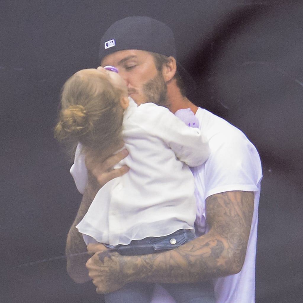 The Beckhams at the LA Kings Game 2014 POPSUGAR Celebrity