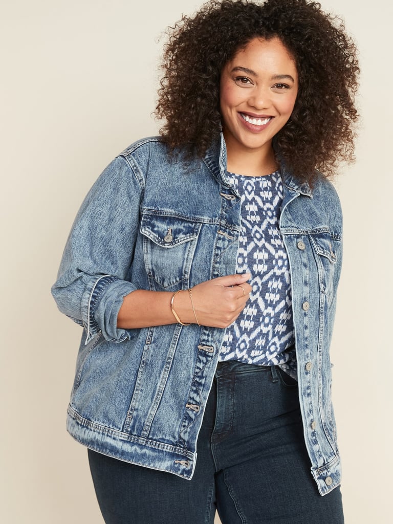 old navy plus size jean jacket