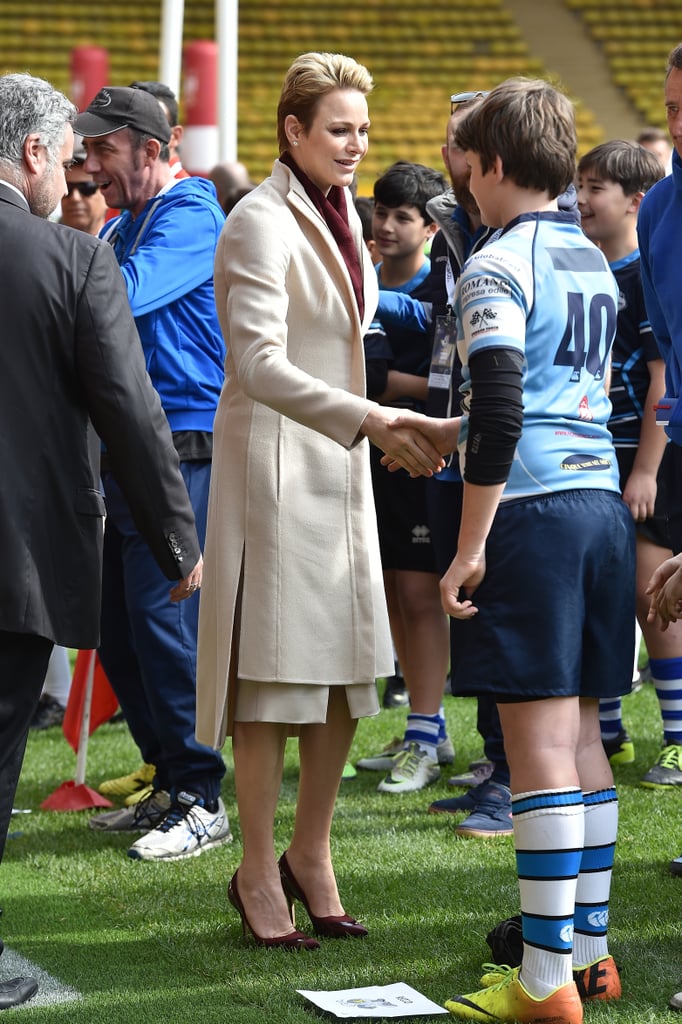 Princess Charlene and Family at Rugby Tournament Monaco 2017