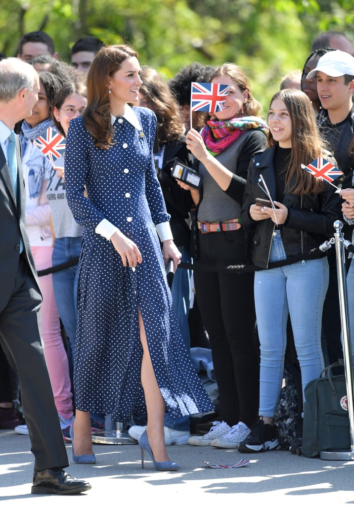 Kate Middleton Wears Polka-Dot Dress to Bletchley Park 2019