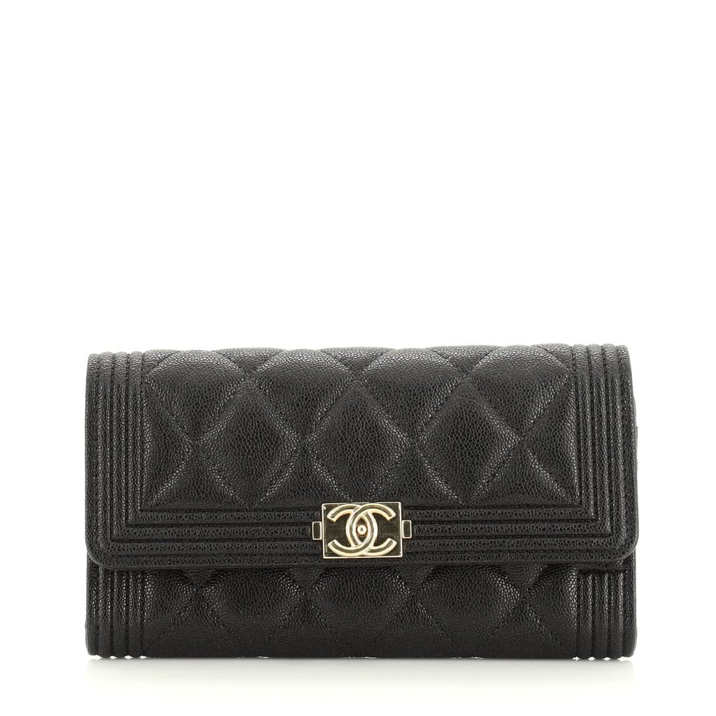 Chanel Boy Quilted Flap Wallet