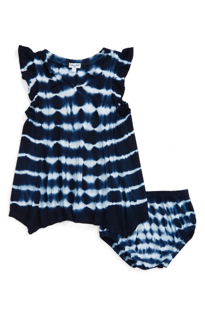 Tie-Dye Flutter Sleeve Dress