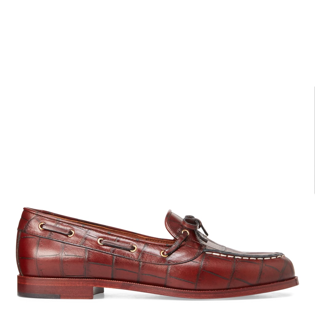 Ralph Lauren x Friends Embossed-Leather Camp Moccasin
